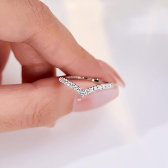 Wedding Band,925 Sterling Silver  Engagement Rings for Women - Picture 2 of 9